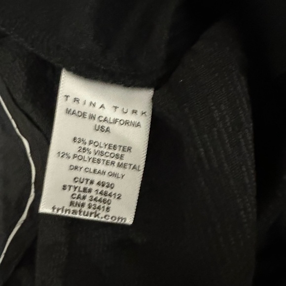trina turk rn93418 Metallic Green And Black pants Size 4 - Picture 7 of 8
